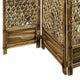 Woven Seagrass 3 Panel Wooden Room Divider Natural Brown BM205797
