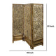 Woven Seagrass 3 Panel Wooden Room Divider Natural Brown BM205797