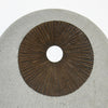 Round and Ribbed Double Layer Sandstone Wall Art Medium Brown and Gray BM205828