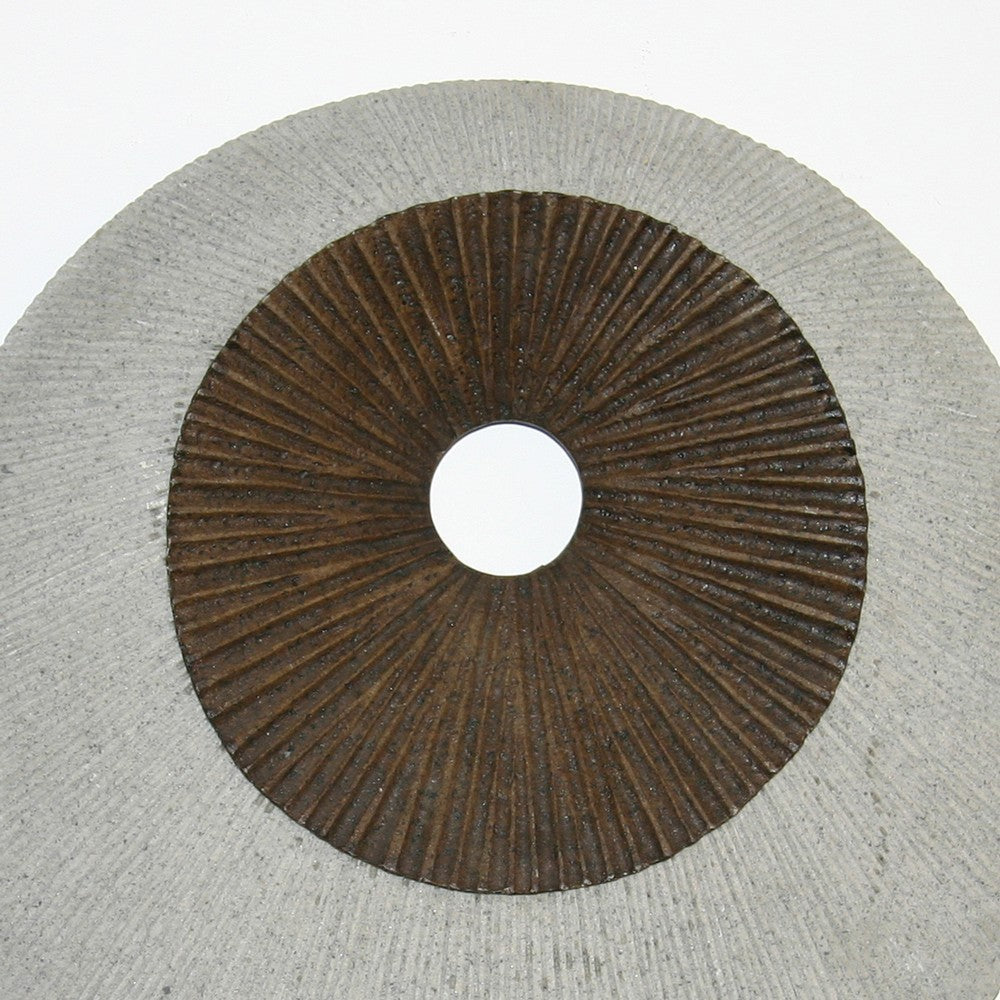 Round and Ribbed Double Layer Sandstone Wall Art Medium Brown and Gray BM205828