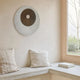 Round and Ribbed Double Layer Sandstone Wall Art, Medium, Brown and Gray