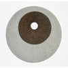 Round and Ribbed Double Layer Sandstone Wall Art, Medium, Brown and Gray