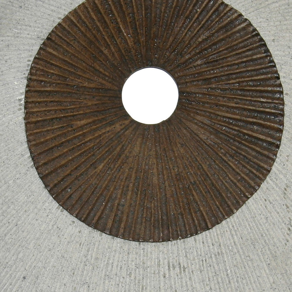 Round and Ribbed Double Layer Sandstone Wall Art Large Brown and Gray BM205829