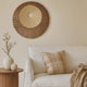 Round and Ribbed Double Layer Sandstone Wall Art, Large, Brown and Beige