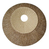 Round and Ribbed Double Layer Sandstone Wall Art, Large, Brown and Beige
