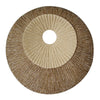 Round and Ribbed Double Layer Sandstone Wall Art, Large, Brown and Beige