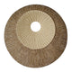 Round and Ribbed Double Layer Sandstone Wall Art, Large, Brown and Beige