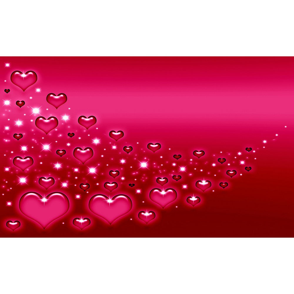 Contemporary Valentine Themed Rectangle Shape Wall Art Red BM205842