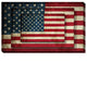 Rectangle 3 Tier Stacked Wall Art with US Flag Print Multicolor BM205846