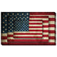 Rectangle 3 Tier Stacked Wall Art with US Flag Print Multicolor BM205846