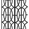 Modern Style 4 Panel Screen with Geometrical Stencil Design, Black