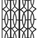 Modern Style 4 Panel Screen with Geometrical Stencil Design, Black