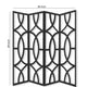 Modern Style 4 Panel Screen with Geometrical Stencil Design, Black