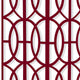 Modern Style 4 Panel Screen with Geometrical Stencil Design Red BM205863
