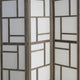 Contemporary 3 Panel Wooden Screen with Geometrical Designs Gray BM205870