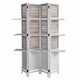 Room Divider | 4 Panel | Contemporary Wood Screen | Art Shutter | White