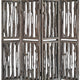 Contemporary 4 Panel Wooden Screen with Log Design Brown BM205885