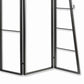 Modern Style 3 Panel Metal Screen with Hooks and Rod Hangings, Black - BM205890 By Casagear Home