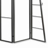 Modern Style 3 Panel Metal Screen with Hooks and Rod Hangings, Black - BM205890 By Casagear Home