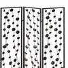 Transitional 3 Panel Metal Screen with Intricate Flower Design Black BM205892