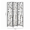 Transitional 3 Panel Metal Screen with Intricate Flower Design Black BM205892
