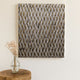 Modern Style Wooden Wall Decor with Patterned Carving, Large, Silver