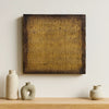 Modern Style Wood Wall Decor with Patterned Carving, Large, Gold & Brown