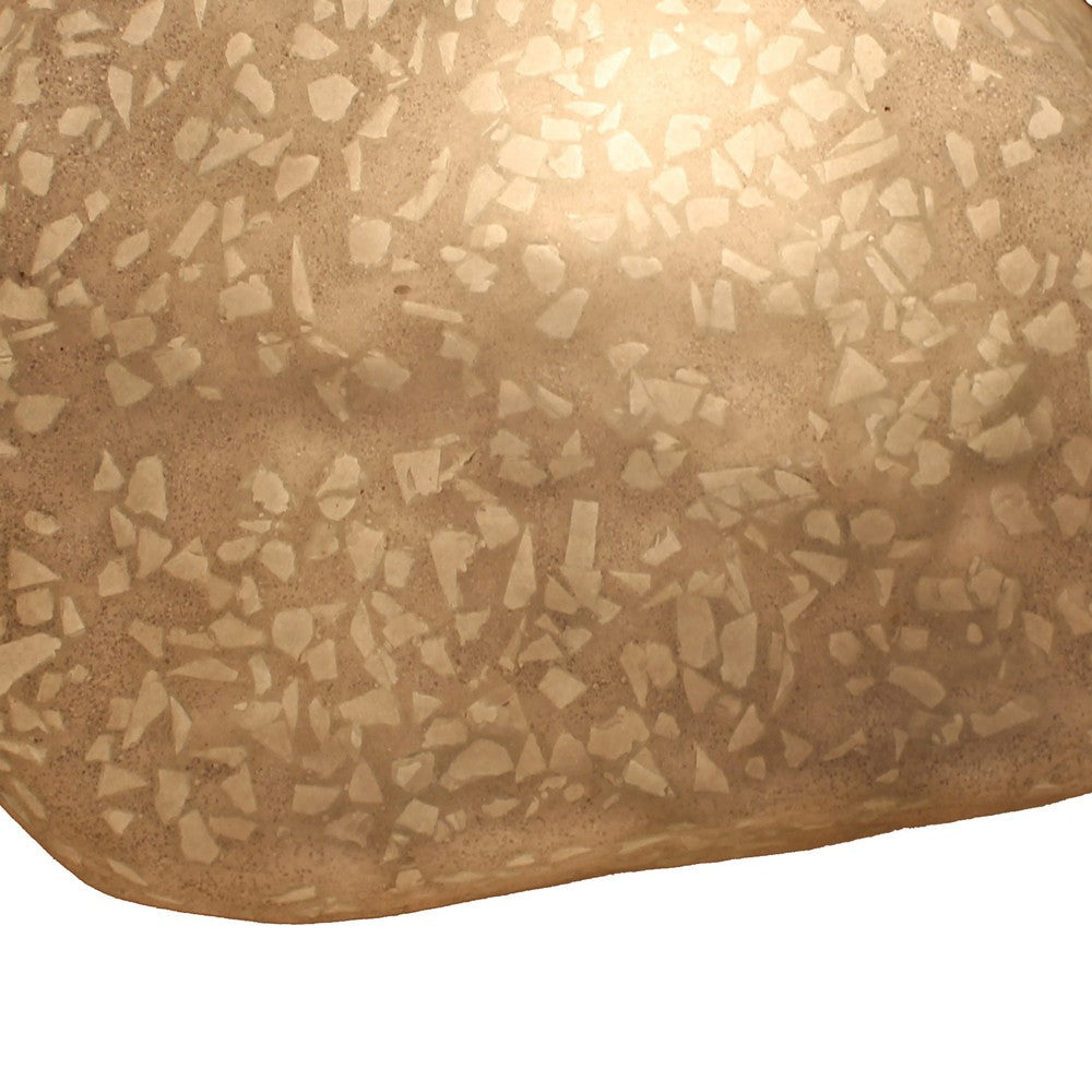 Contemporary Sandstone Polished Ball with Glass Shrapnel Bronze BM205918