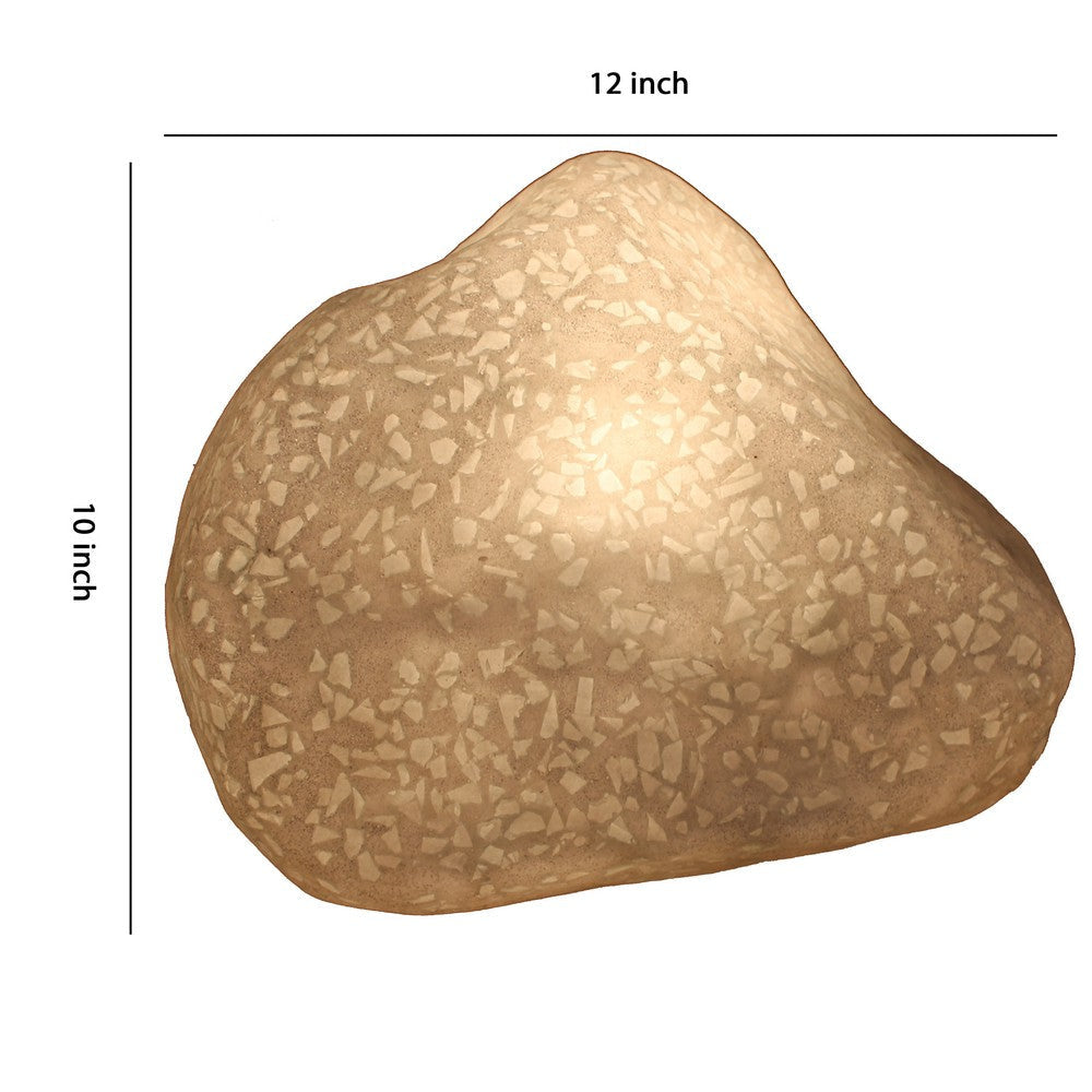 Contemporary Sandstone Polished Ball with Glass Shrapnel Bronze BM205918