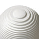 Contemporary Sandstone Polished Ball with Step Carved Lines White BM205919