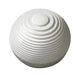 Contemporary Sandstone Polished Ball with Step Carved Lines, White