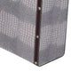 Trunk Style Suitcase with Textured Print Canvas Covering Gray Set of 2 BM205922