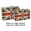 Suitcase Set | Canvas Upholstery | Union Jack Print | Set of 2 | Multicolor