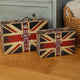 Suitcase Set | Canvas Upholstery | Union Jack Print | Set of 2 | Multicolor
