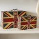 Suitcase Set | Canvas Upholstery | Union Jack Print | Set of 2 | Multicolor
