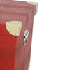 Storage Trunk with Textured Canvas Upholstery Red and Gold Set of 3 BM205925