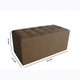 Classic Canvas Upholstered Bench with Button Tufting Brown BM205926