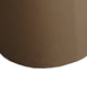 Fabric Upholstered Round Ottoman with Double Stitch Details Brown BM205927