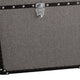 Fabric Upholstered Square Trunk with Nailhead Details Gray Set of 2 BM205932