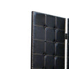 Wooden 4 Panel Screen with Leatherette Button Tufting Details Black BM205940