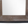 Transitional Mirror with Wooden Framing and Metal Outline Black & Brown BM205943