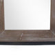 Transitional Mirror with Wooden Framing and Metal Outline Black & Brown BM205943