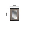 Transitional Mirror with Wooden Framing and Metal Outline Black & Brown BM205943