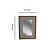 Transitional Mirror with Wooden Framing and Metal Outline Black & Brown BM205943