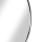 Contemporary Style Round Metal Framed Wall Mirror Large Antique Silver - BM205992 By Casagear Home BM205992