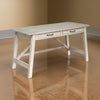 Ashley Wooden Office Desk with 2 Drawers and Truss Beam Legs, Antique White