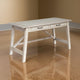 Ashley Wooden Office Desk with 2 Drawers and Truss Beam Legs, Antique White