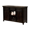 Transitional Style Wooden Server with 3 Spacious Drawers, Brown By Casagear Home