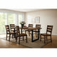 Industrial Wooden Dining Table with U Shaped Base, Brown and Black