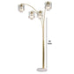 Modern Metal Arch Lamp with 4 Lights and Marble base Gold By Casagear Home BM206256